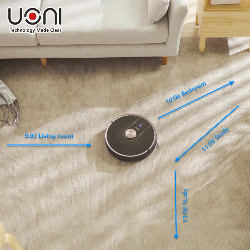UONI Robot Vacuum Cleaner With Dustbin - 2 in 1 Sweeping and Mopping