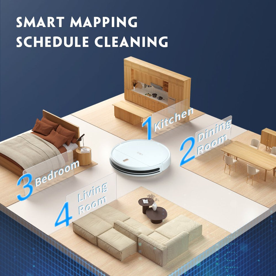 UONI Robot Vacuum Cleaner With Dustbin - 2 in 1 Sweeping and Mopping