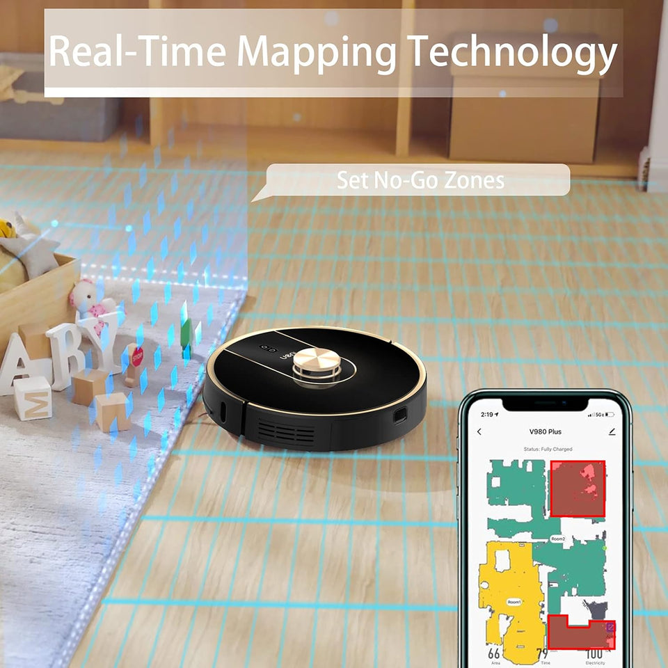UONI Robot Vacuum Cleaner With Dustbin - 2 in 1 Sweeping and Mopping