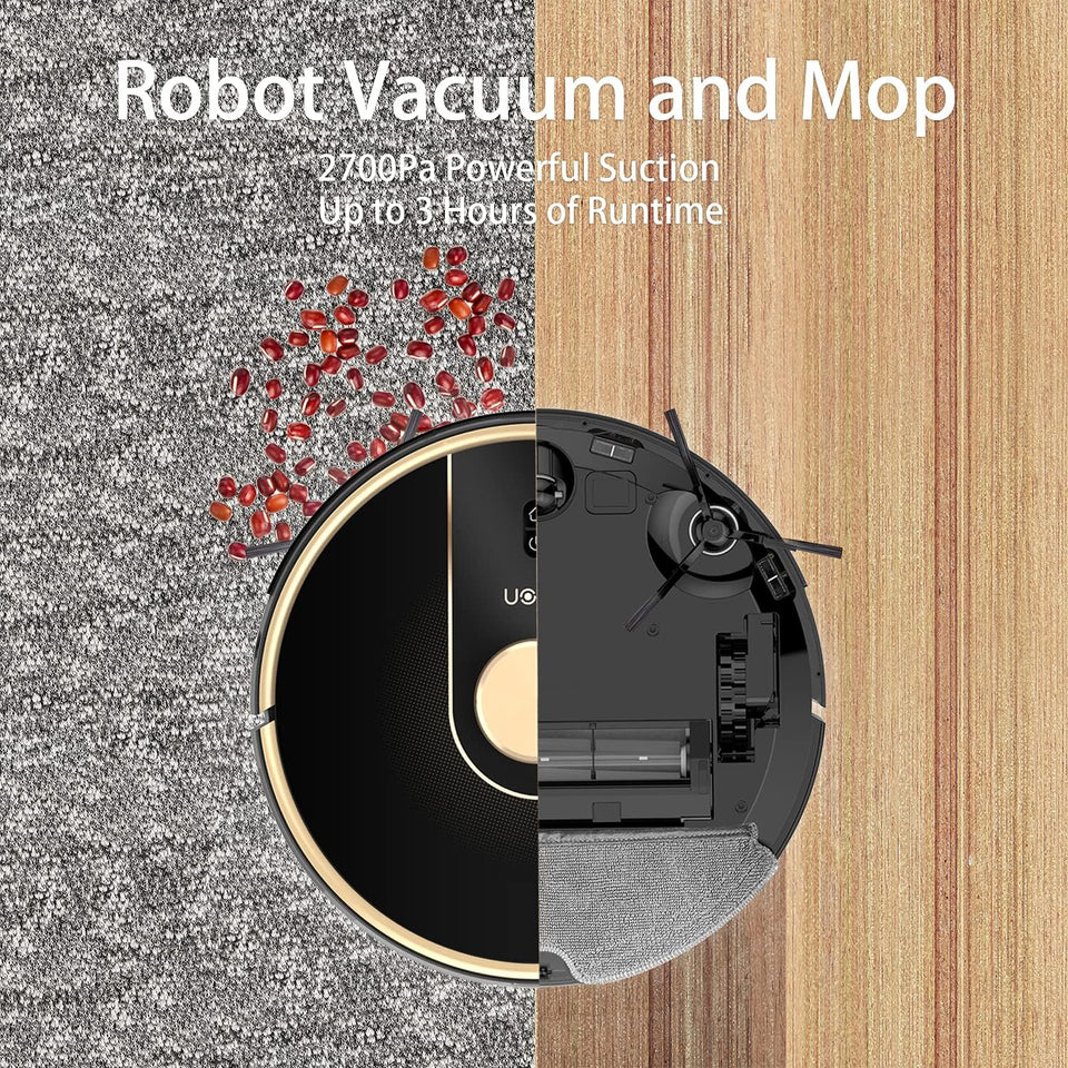 UONI Robot Vacuum Cleaner With Dustbin - 2 in 1 Sweeping and Mopping